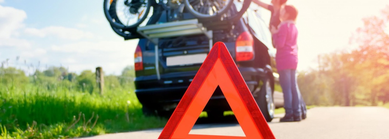 Auto met pech onderweg